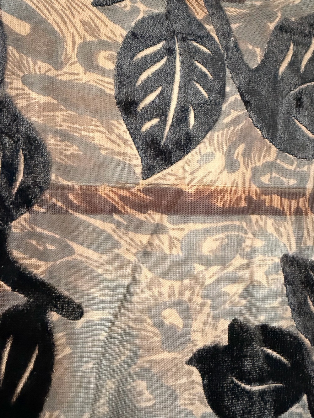 John Mark Black Velvet Floral Kimono with Pink & Cream Accents - Picture 13 of 13